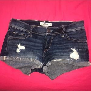 Dark wash jean shorts